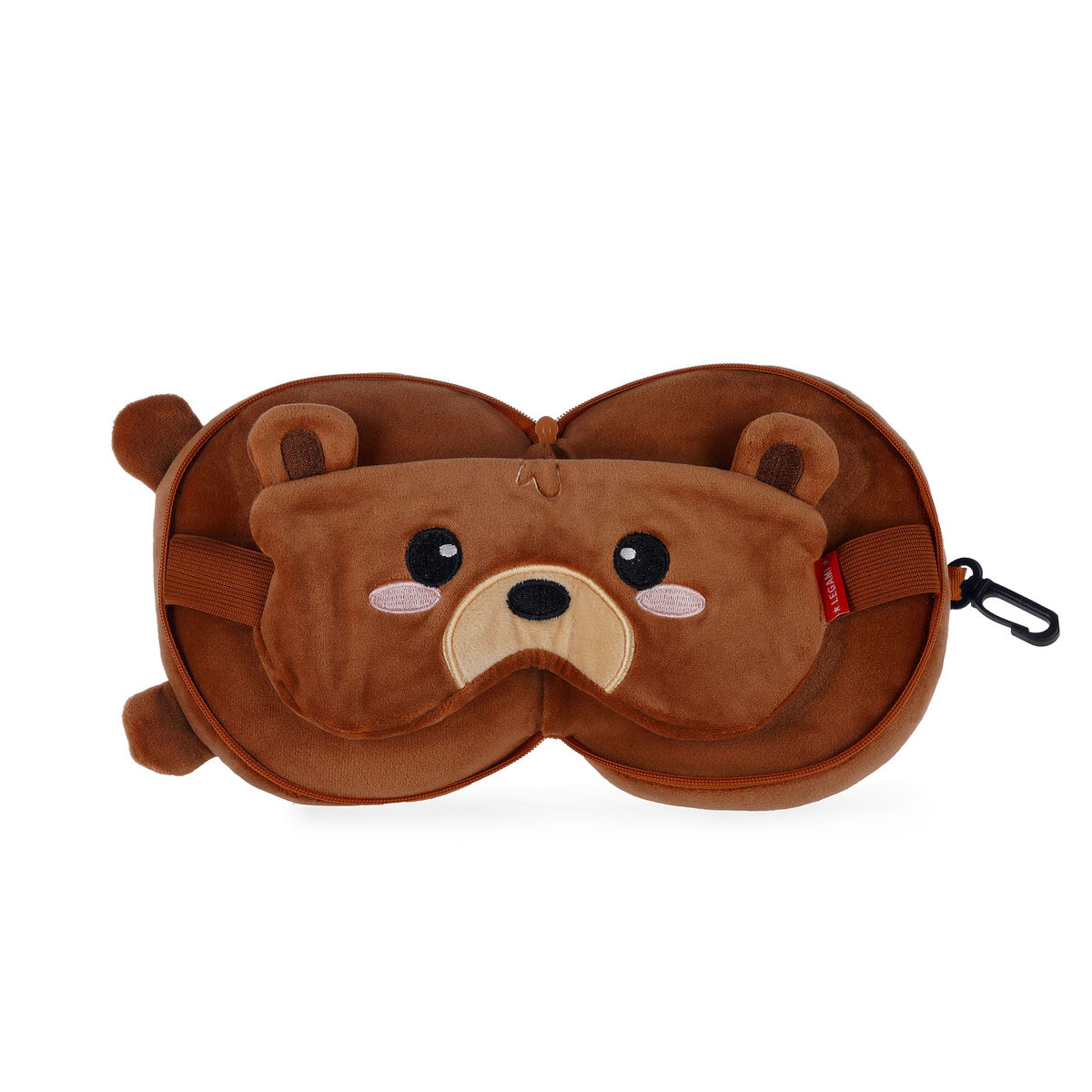 Teddy Bear Travel Pillow with Sleep Mask - My Travel Buddy