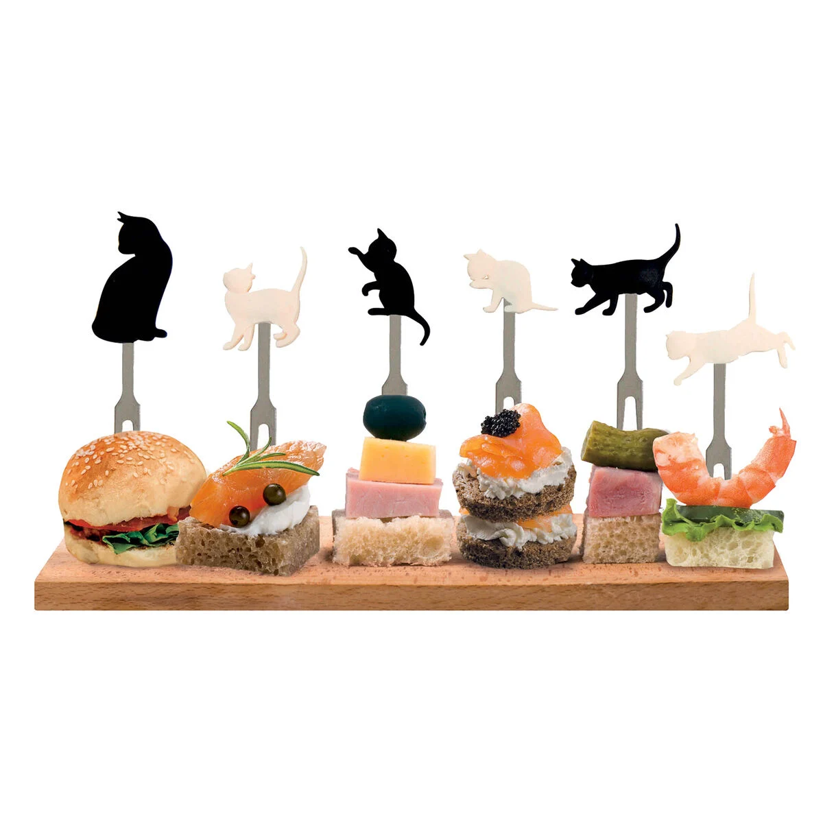 Set of 6 Aperitif Forks - Kitty - Meow