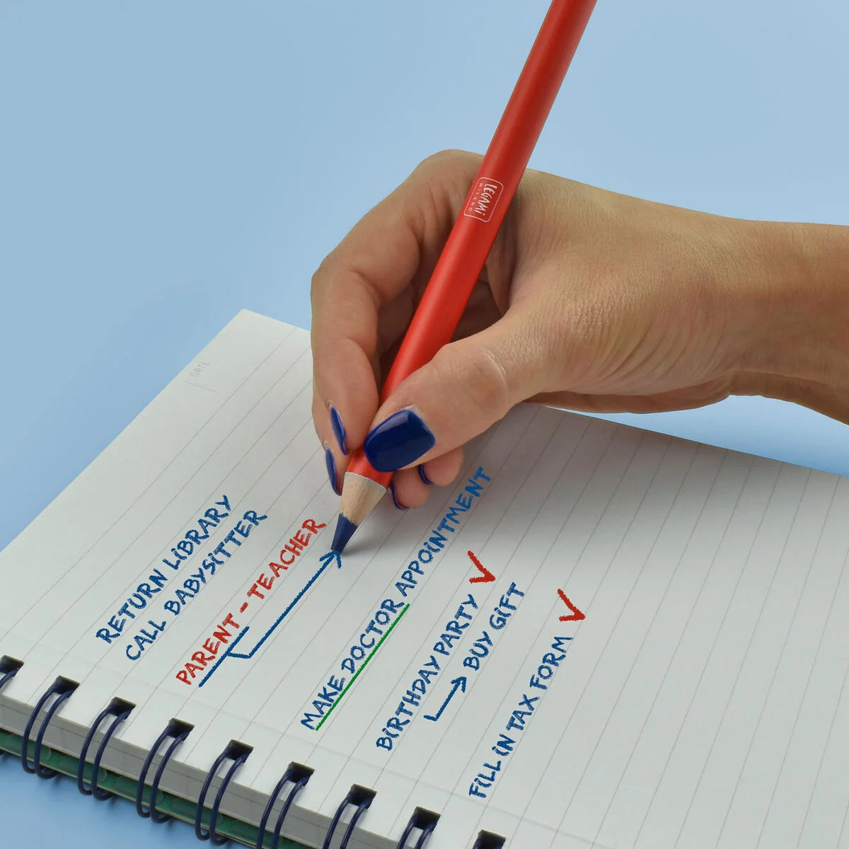 Red and Blue 2-Colour Pencil - Jumbo