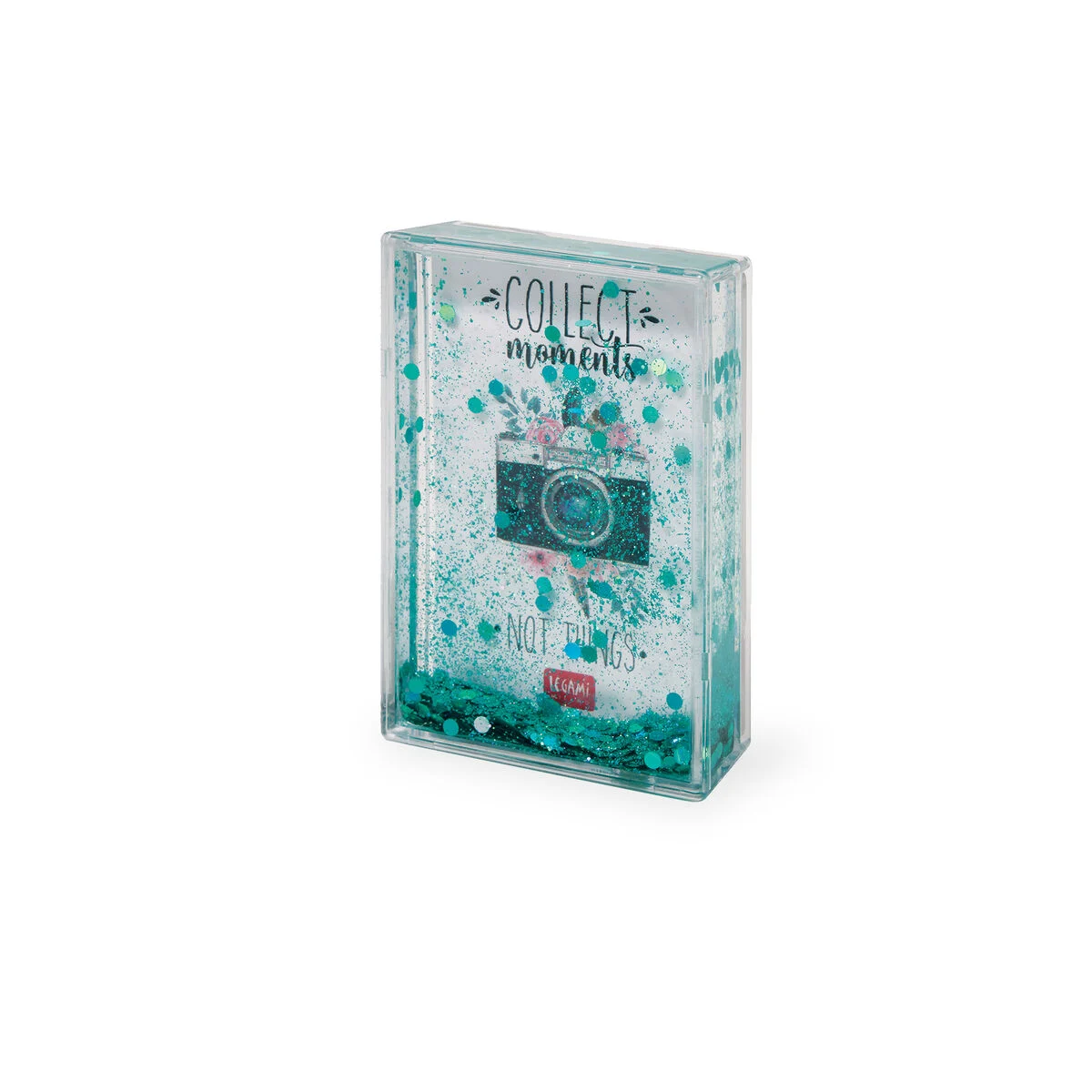 Glitter Photo Frame - Aqua Camera
