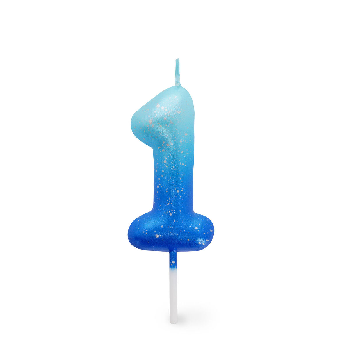 Blue Birthday Cake Candle - 1 - Happy Birthday Candle