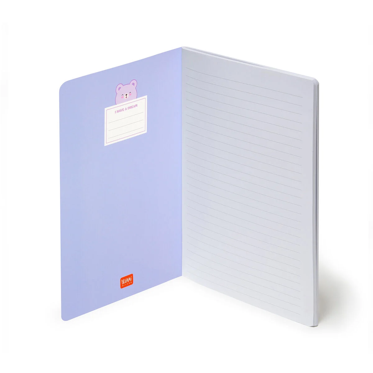 A5 Lined Notebook with Illustrated Hard Cover - Teddy Bear