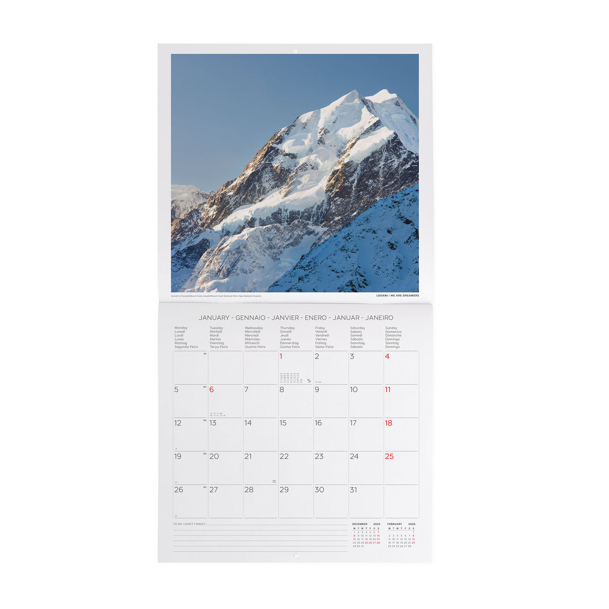 2026 Wall Calendar - 30 x 29 cm