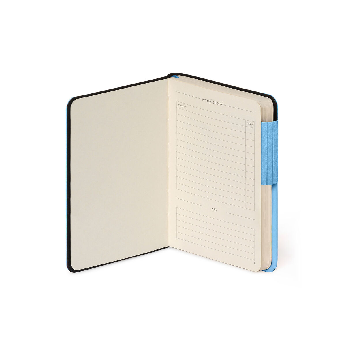 Lined Notebook with Monochrome Soft Cover - Retro Blue - My Notebook