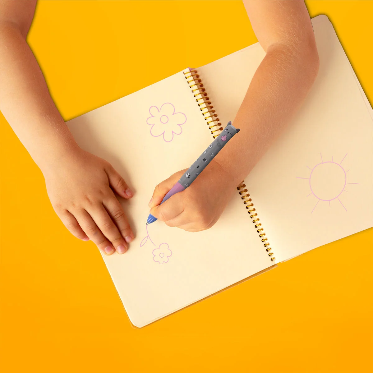 Kitty Two-Colour Ballpoint Pen - Click&Clack