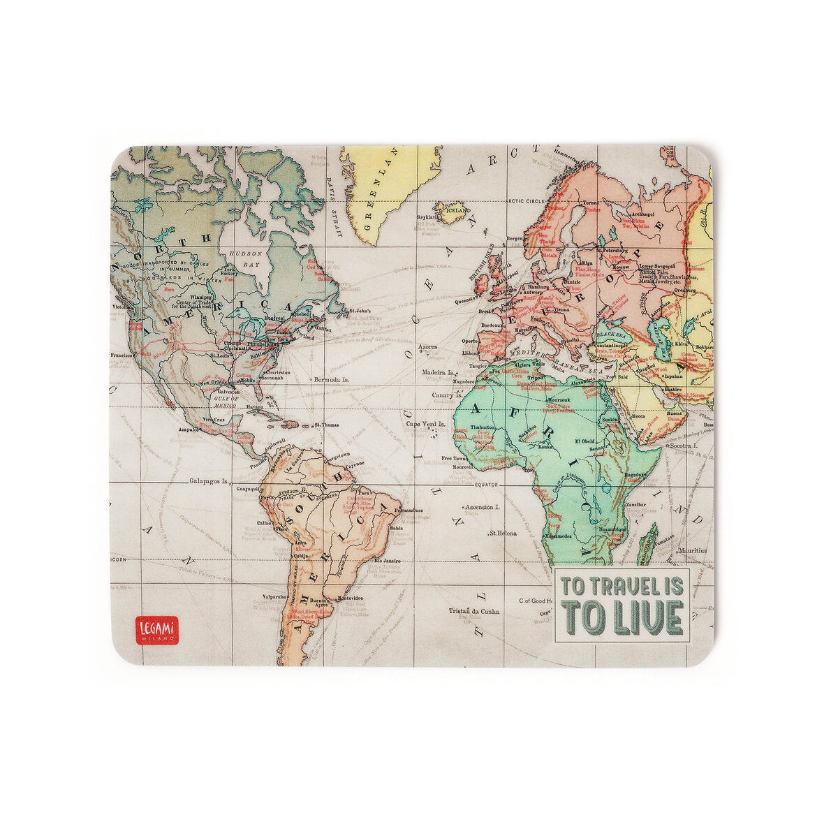 Travel Map Mousepad