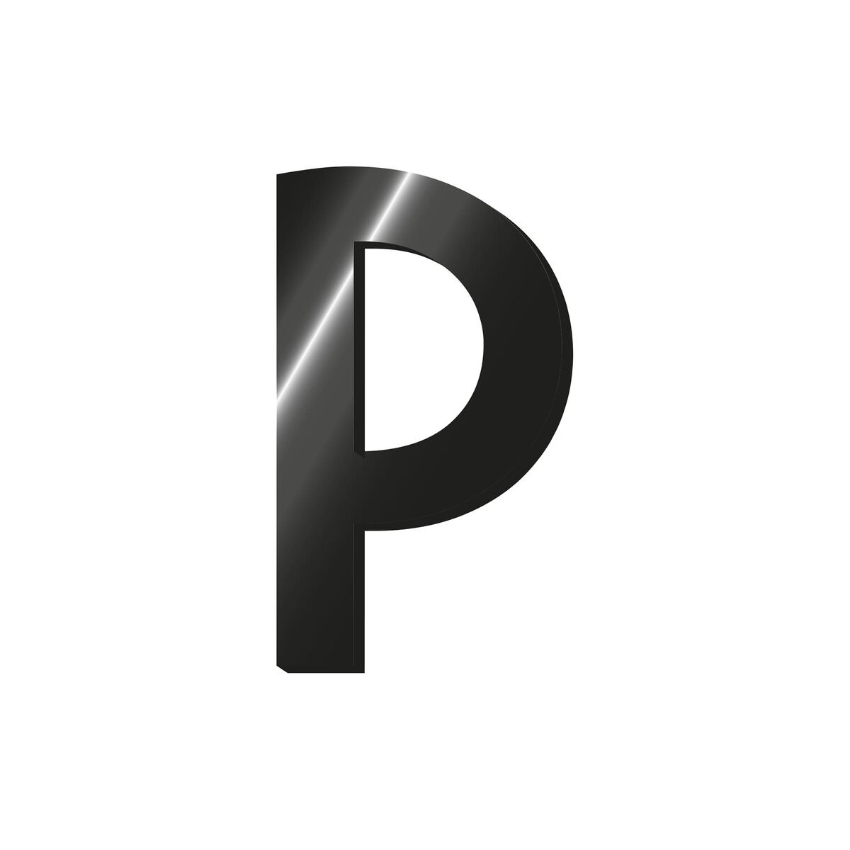 Decorative Adhesive Metal Letter - P - My Initial