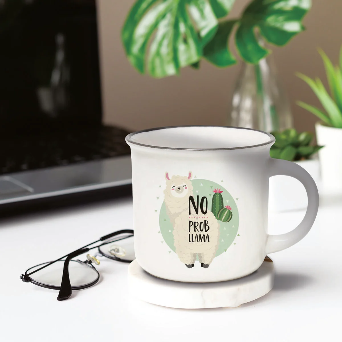 Porcelain Mug - Llama - Cup-Puccino