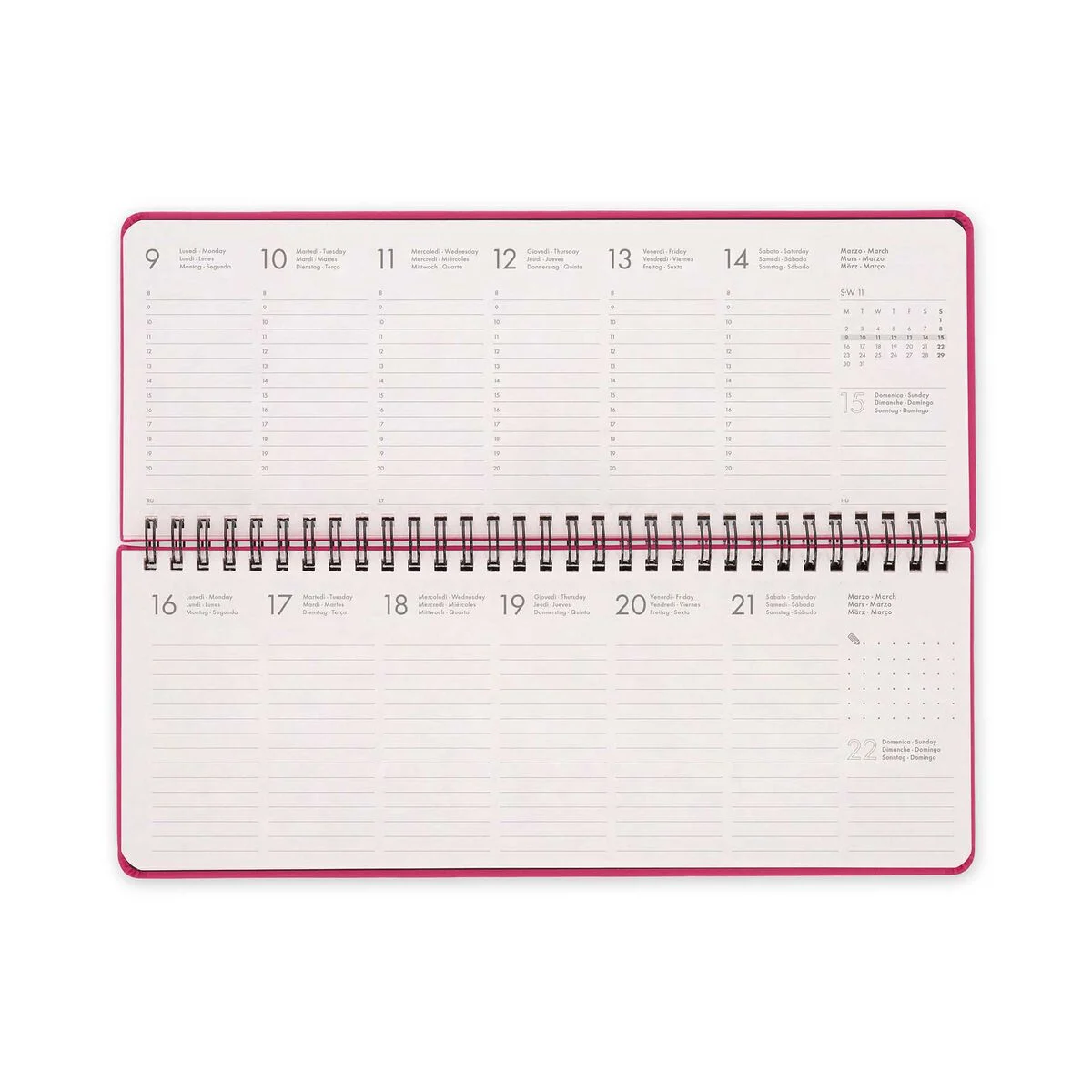 13-Month Desk Planner - 2026