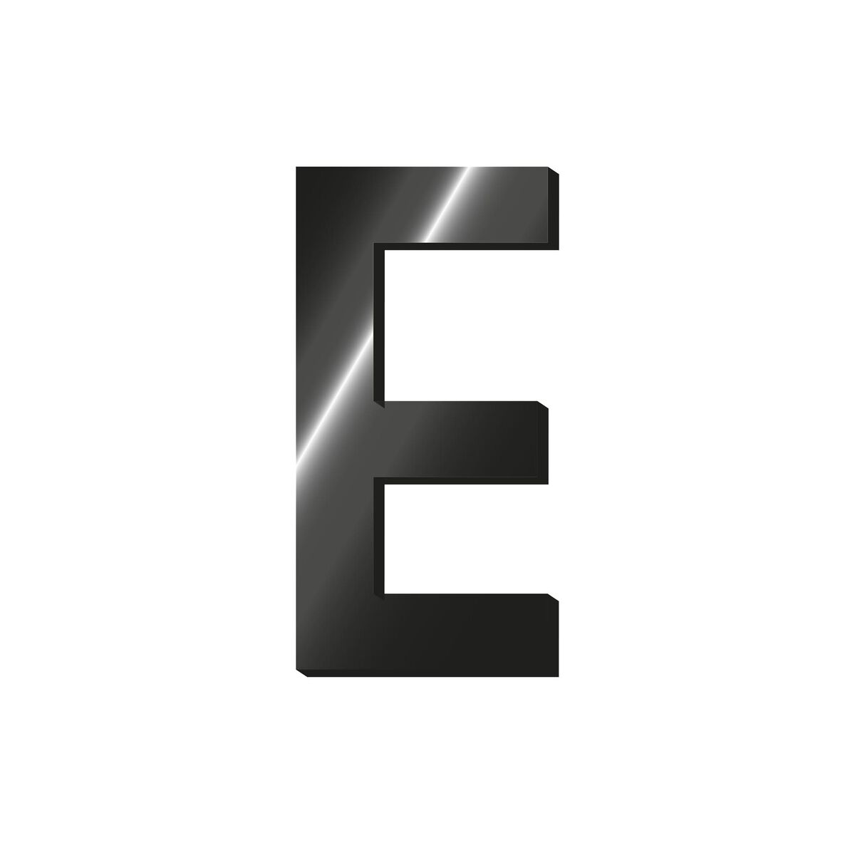 Decorative Adhesive Metal Letter - E - My Initial