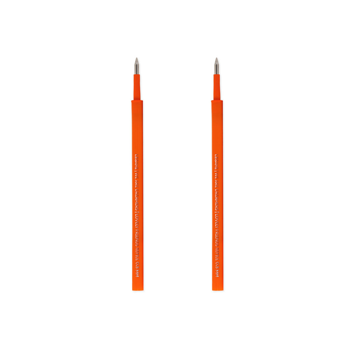 Set of 2 Refills for Lovely Friends Gel Pens - Orange Ink