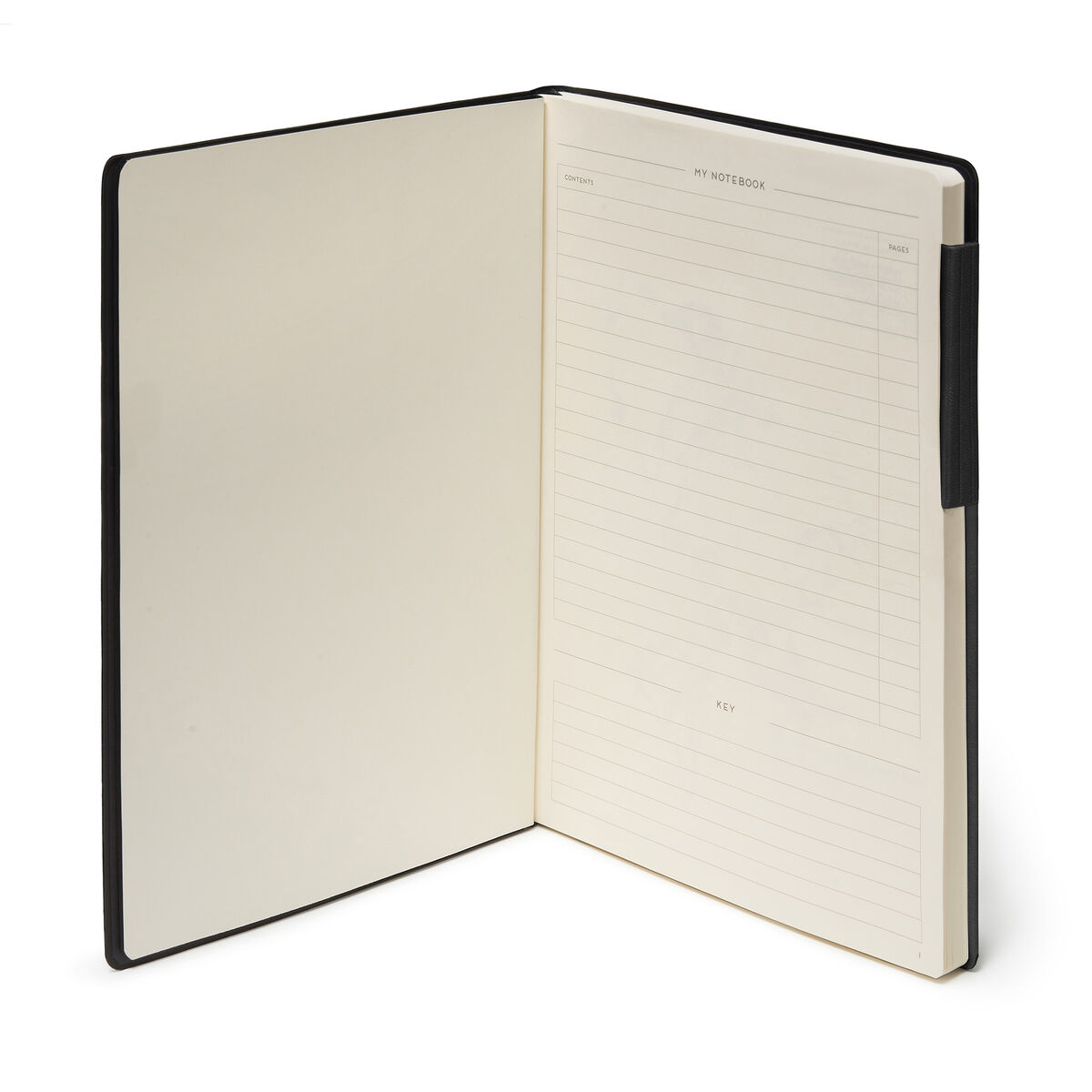 Lined Notebook with Monochrome Soft Cover - Black - My Notebook