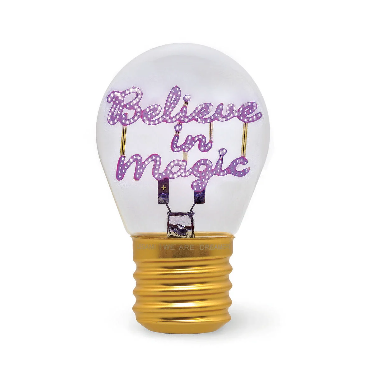 Decorative Lightbulb-Shaped Table Lamp - Believe in Magic - Bulb Fiction