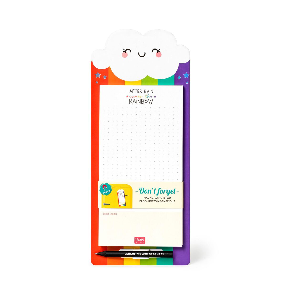 Rainbow Magnetic Memo Cube - Don't Forget
