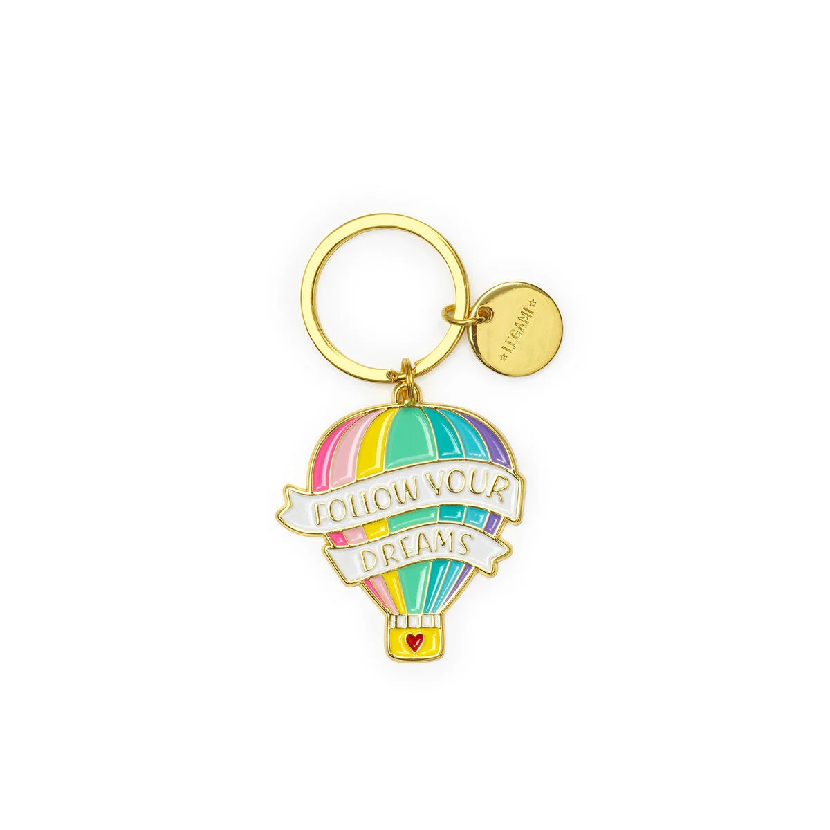 Enamel Key Chain - Hot Air Balloon - What a Key Ring!