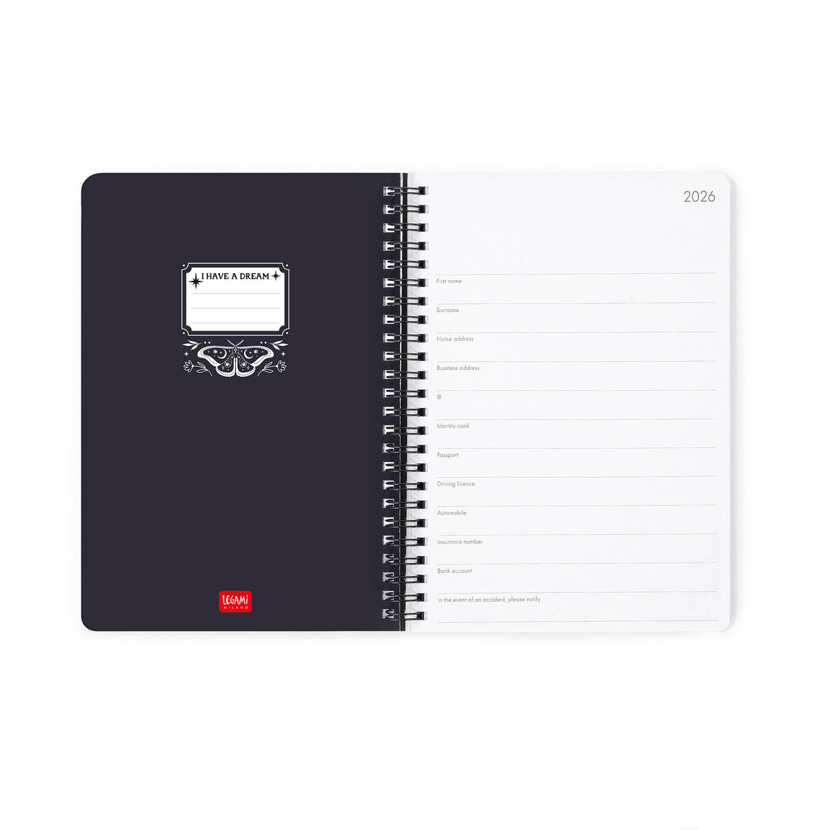 12-Month Large Weekly Spiral-Bound Diary - 2026