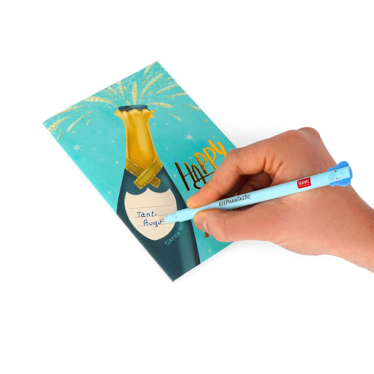 Happy Birthday Scratch-Reveal Birthday Card - Bottle - Scratch-Off Card
