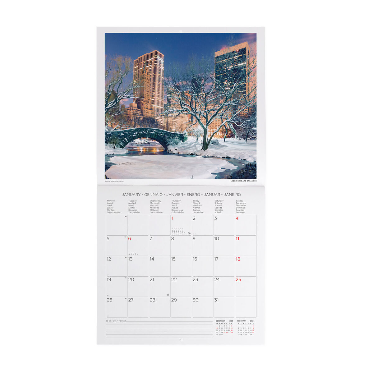 2026 Wall Calendar - 30 x 29 cm