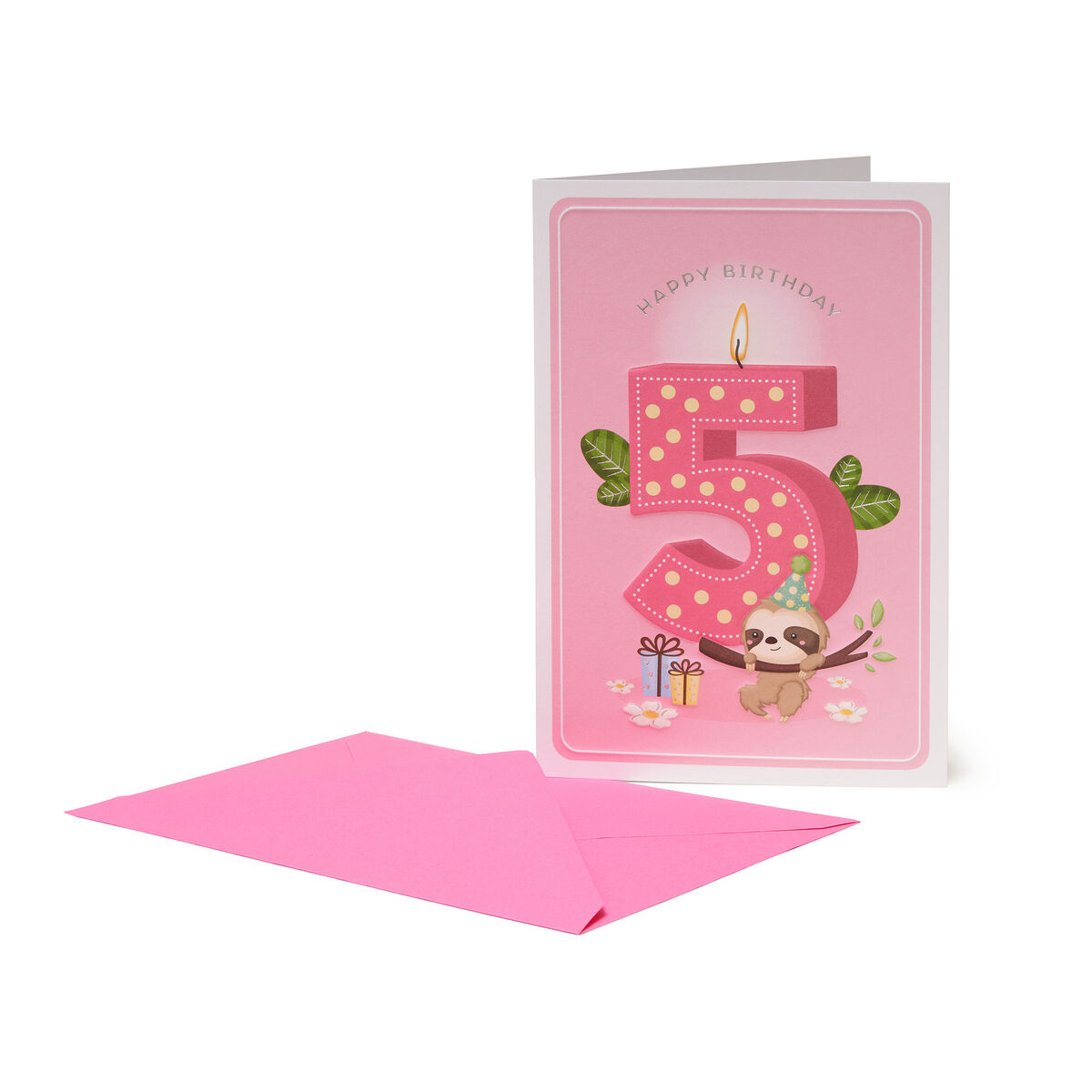 5th Birthday Card - Girl - Greeting Card