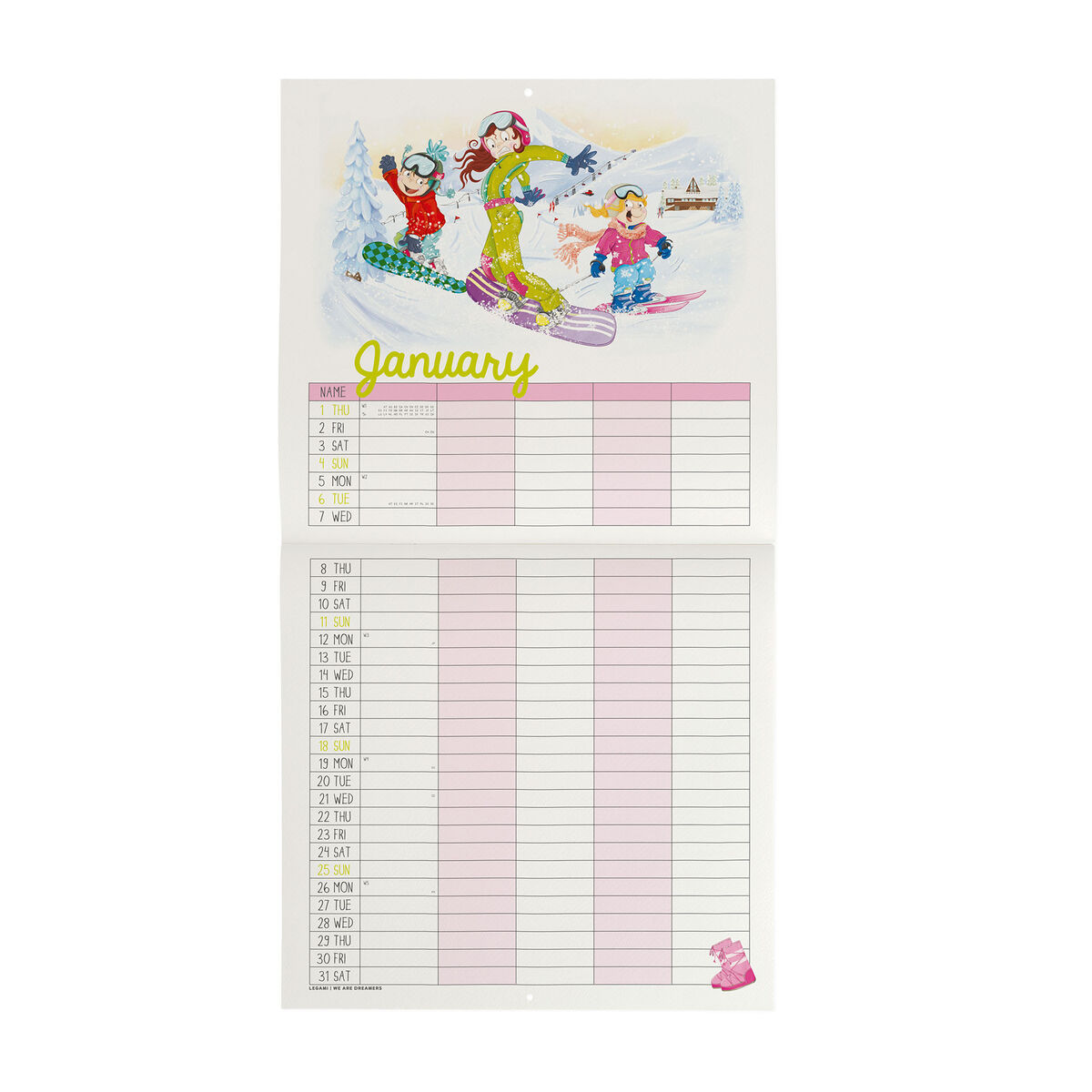 2026 Wall Calendar - 30 x 29 cm