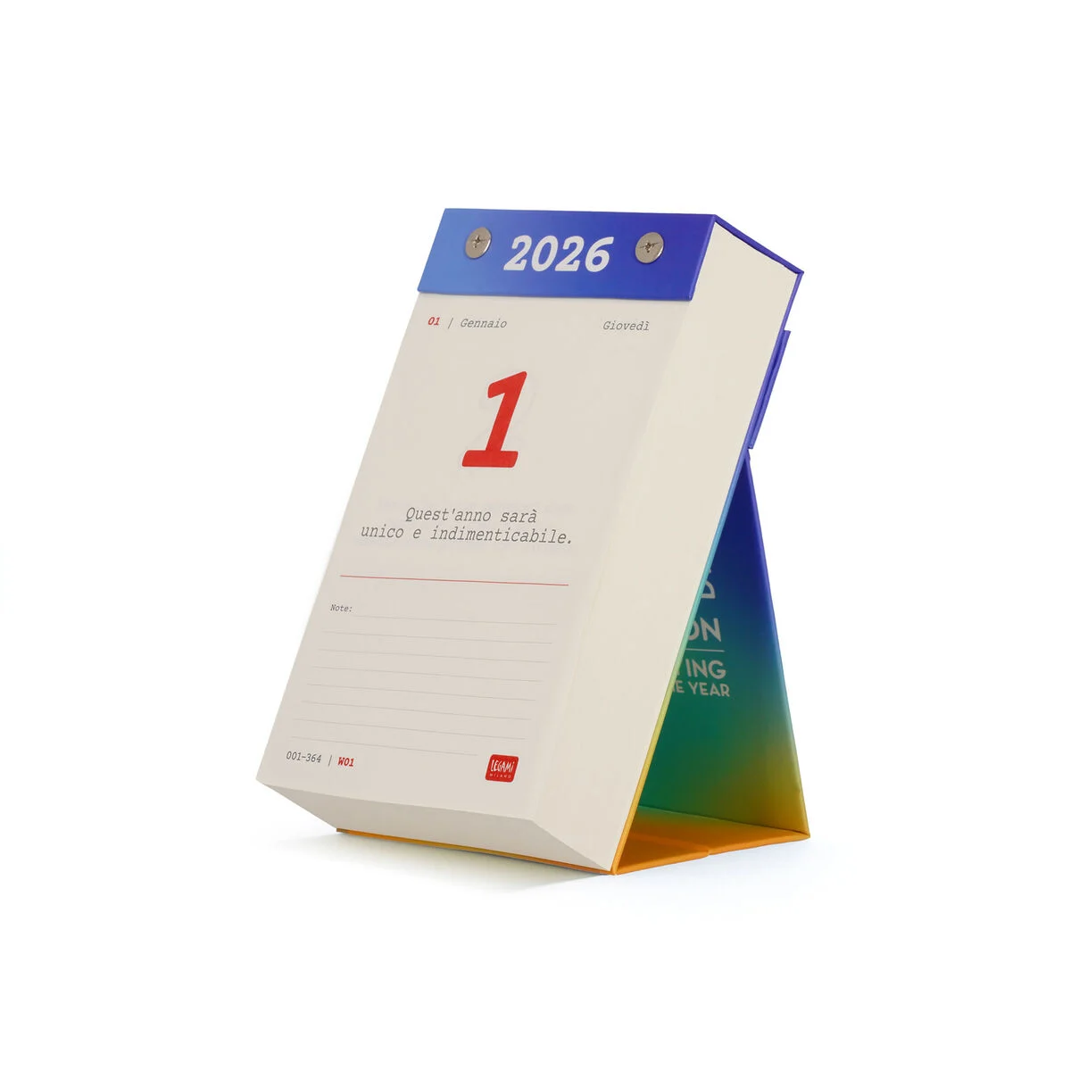 Daily Desk Calendar - 2026 - Italian Edition