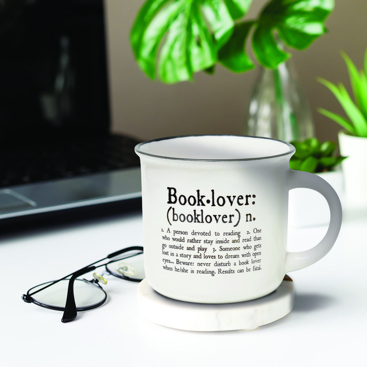 Porcelain Mug - Book Lover - Cup-Puccino