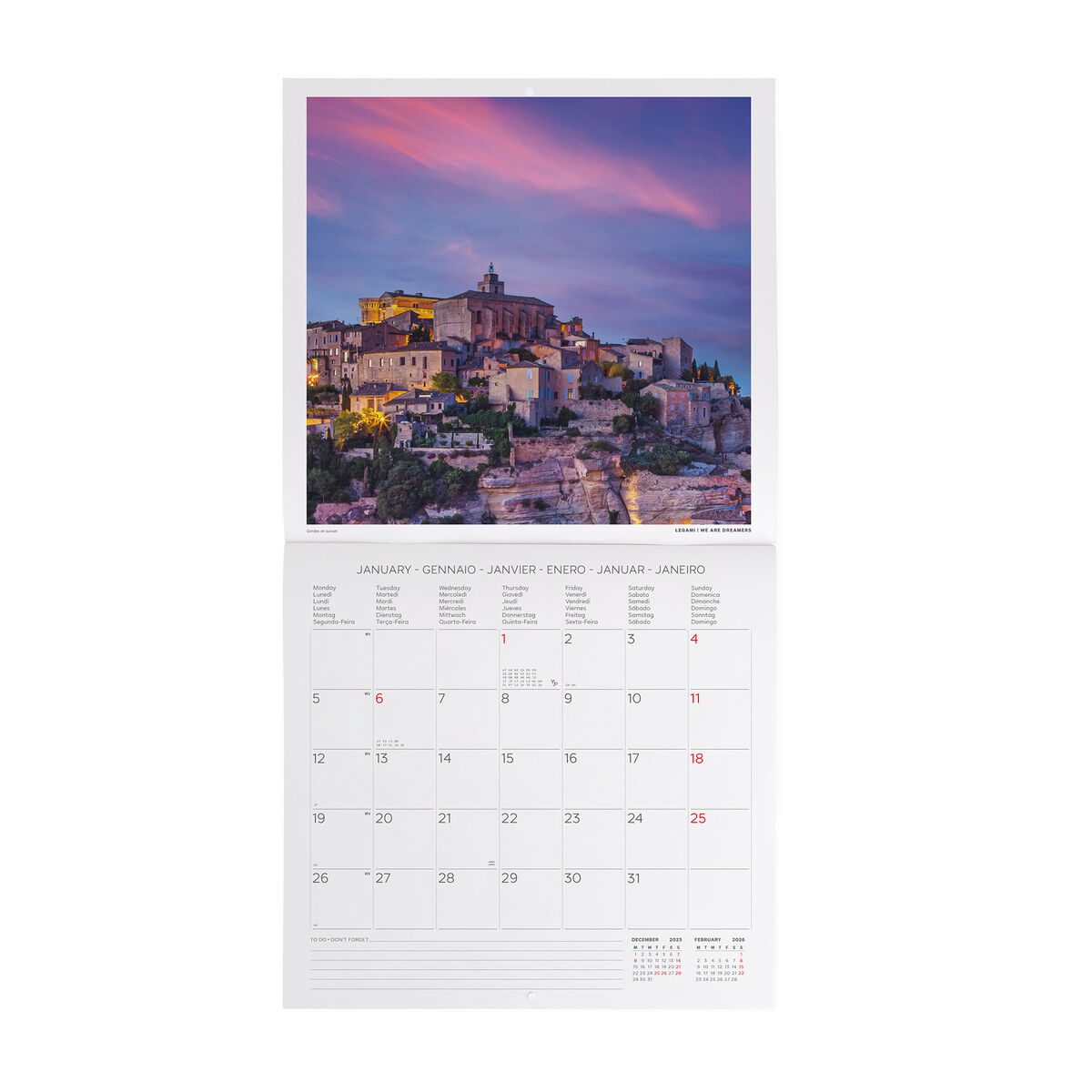 2026 Wall Calendar - 30 x 29 cm