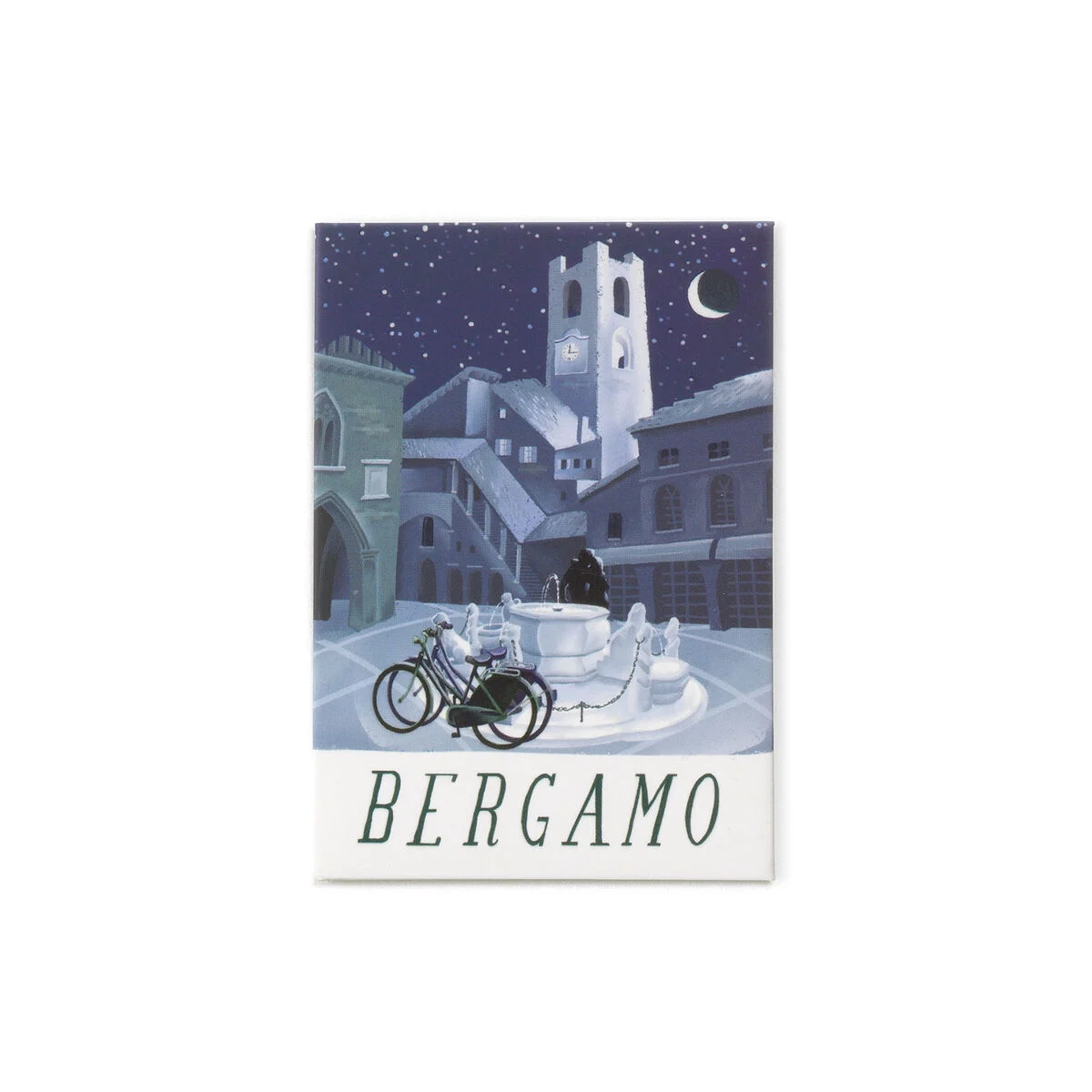 Bergamo Illustrated Magnet - World Cities Collection