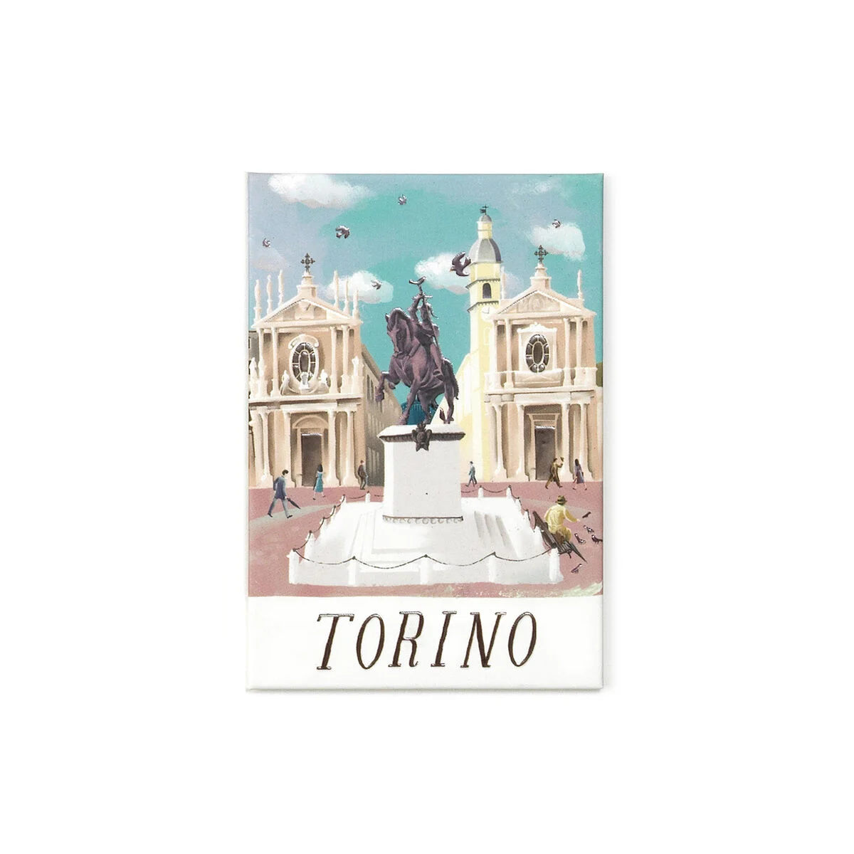 Turin Illustrated Magnet - World Cities Collection