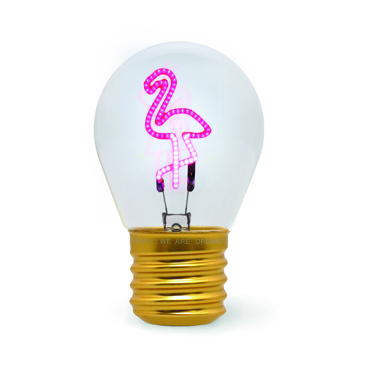 Decorative Lightbulb-Shaped Table Lamp - Flamingo - Bulb Fiction