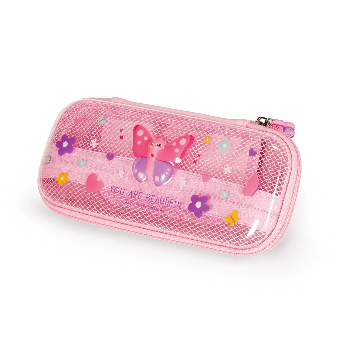 Butterfly Rigid Transparent Pencil Case - WonderWow