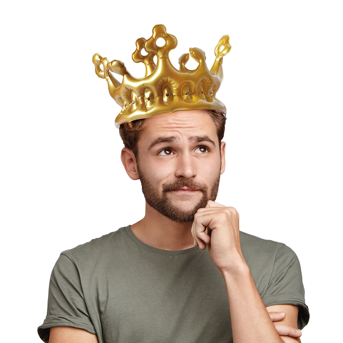 Gold Inflatable Crown - King - Party King