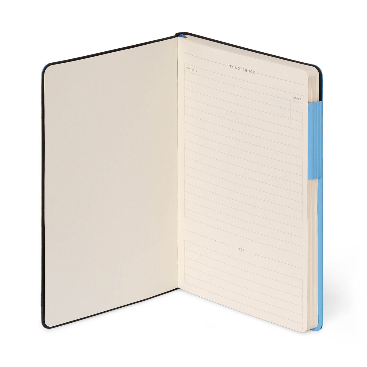 Lined Notebook with Monochrome Soft Cover - Retro Blue - My Notebook