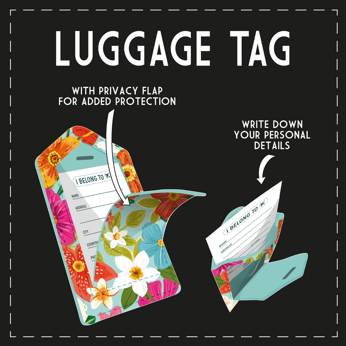 Flowers Luggage Tag