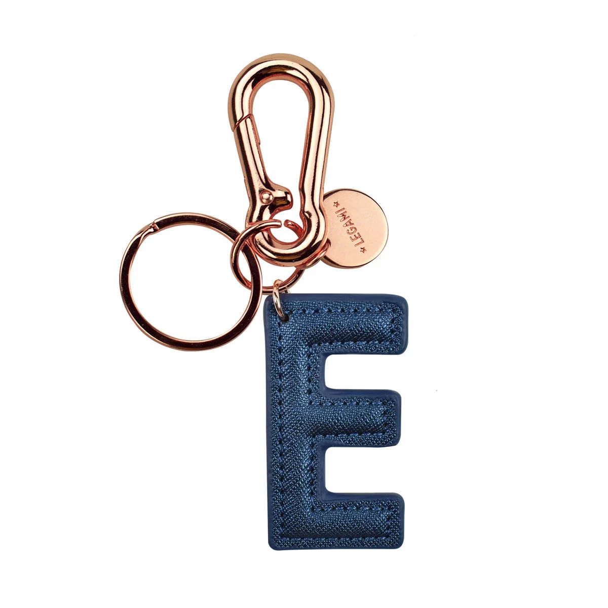 Key Ring with Initial Letter - E / Blue - My Initial