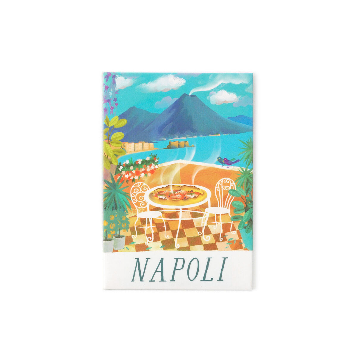Naples Illustrated Magnet - World Cities Collection