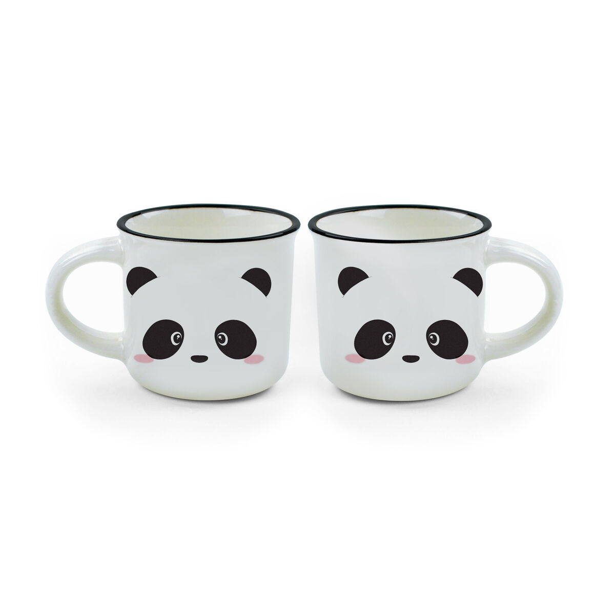 Set of 2 Coffee Cups - Panda - Espresso For Two