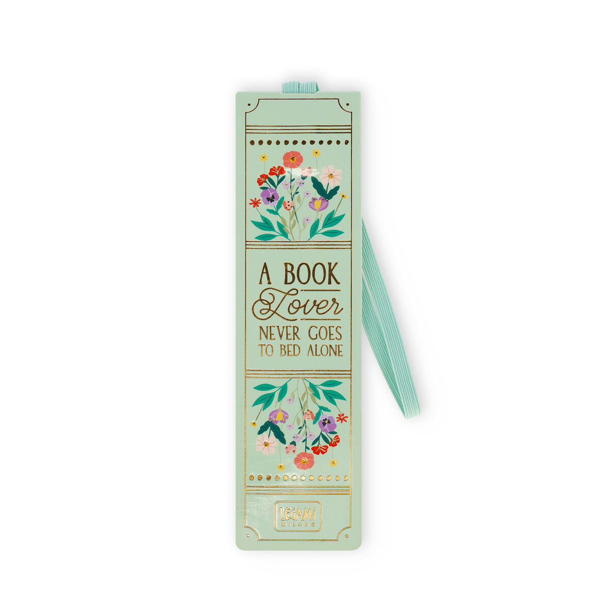 Illustrated Bookmark with Elastic Band - Flowers - Bookmark