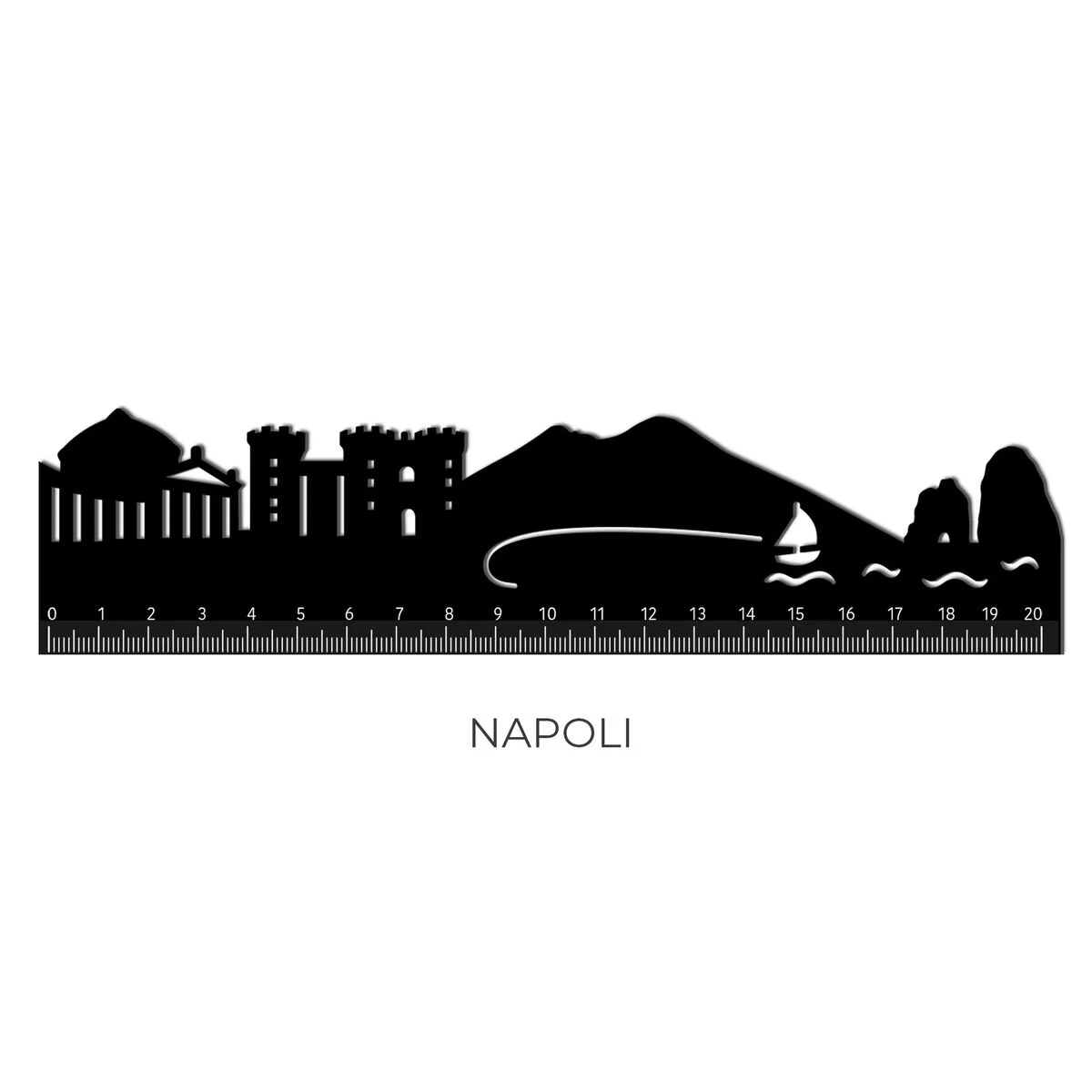 Ruler with the Naples Skyline - Follow The Skyline