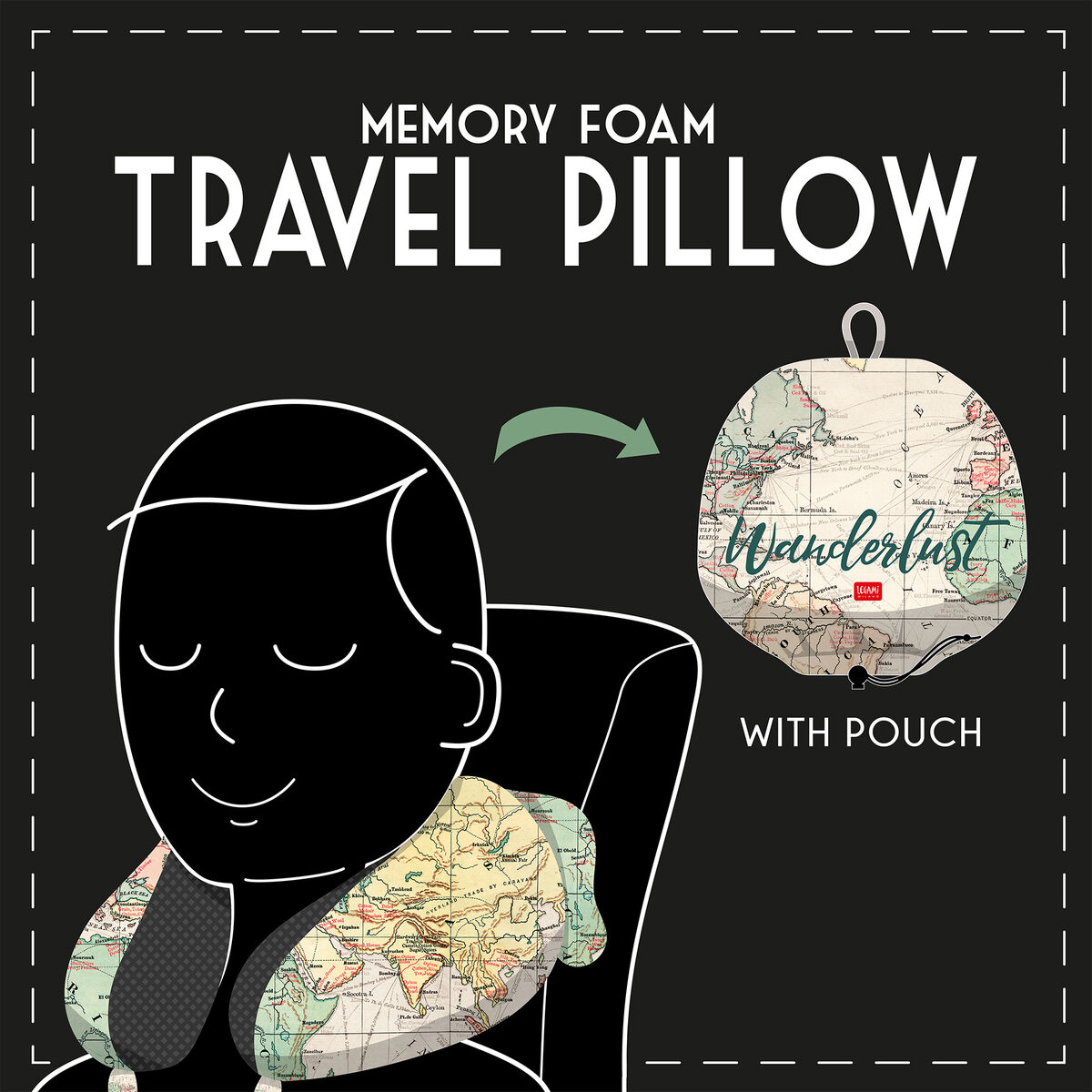 Memory Foam Travel Pillow