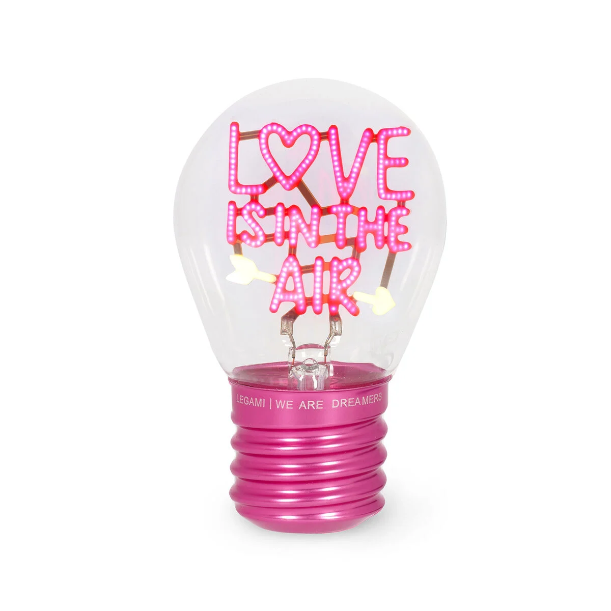 Decorative Lightbulb-Shaped Table Lamp - Love is in the Air - Bulb Fiction