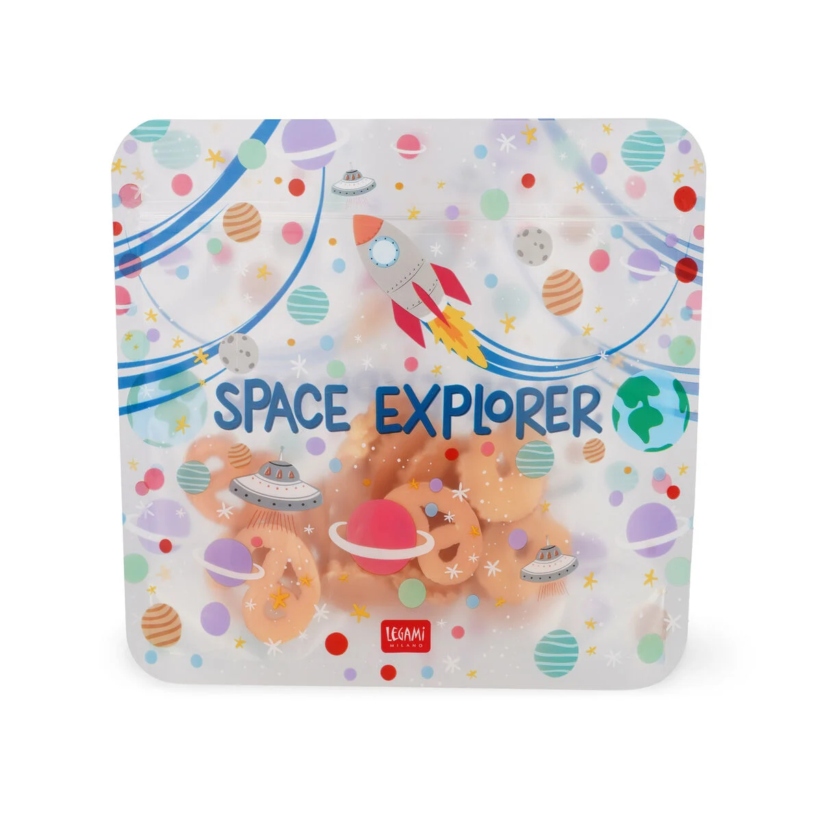 Set of 3 Reusable Snack Bags - Space - Snack Bags
