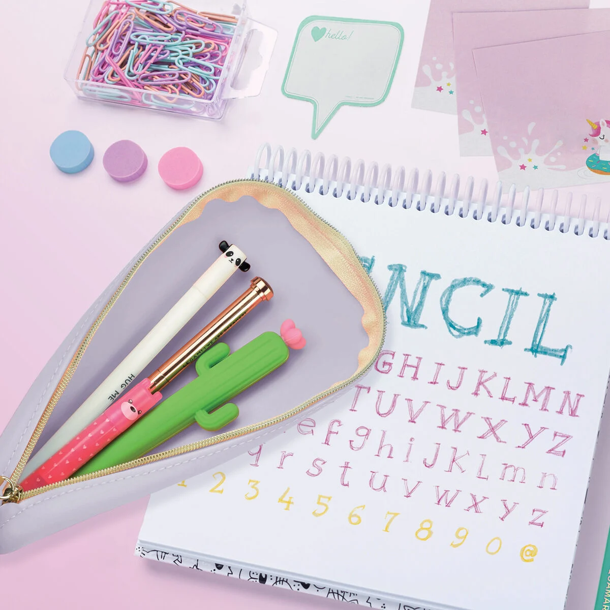 Lilac Soft Silicone Pencil Case - Cute!