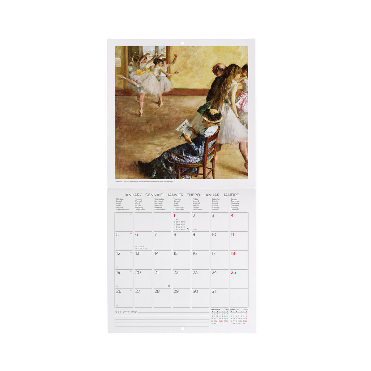 2026 Wall Calendar - 18 x 18 cm