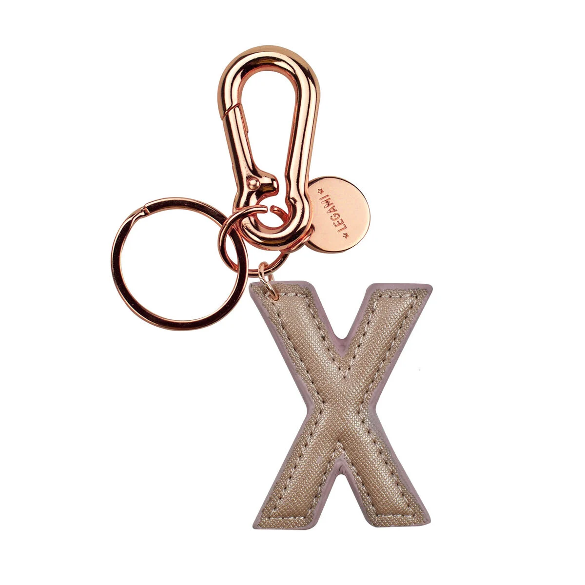 Key Ring with Initial Letter - X / Rose Gold - My Initial