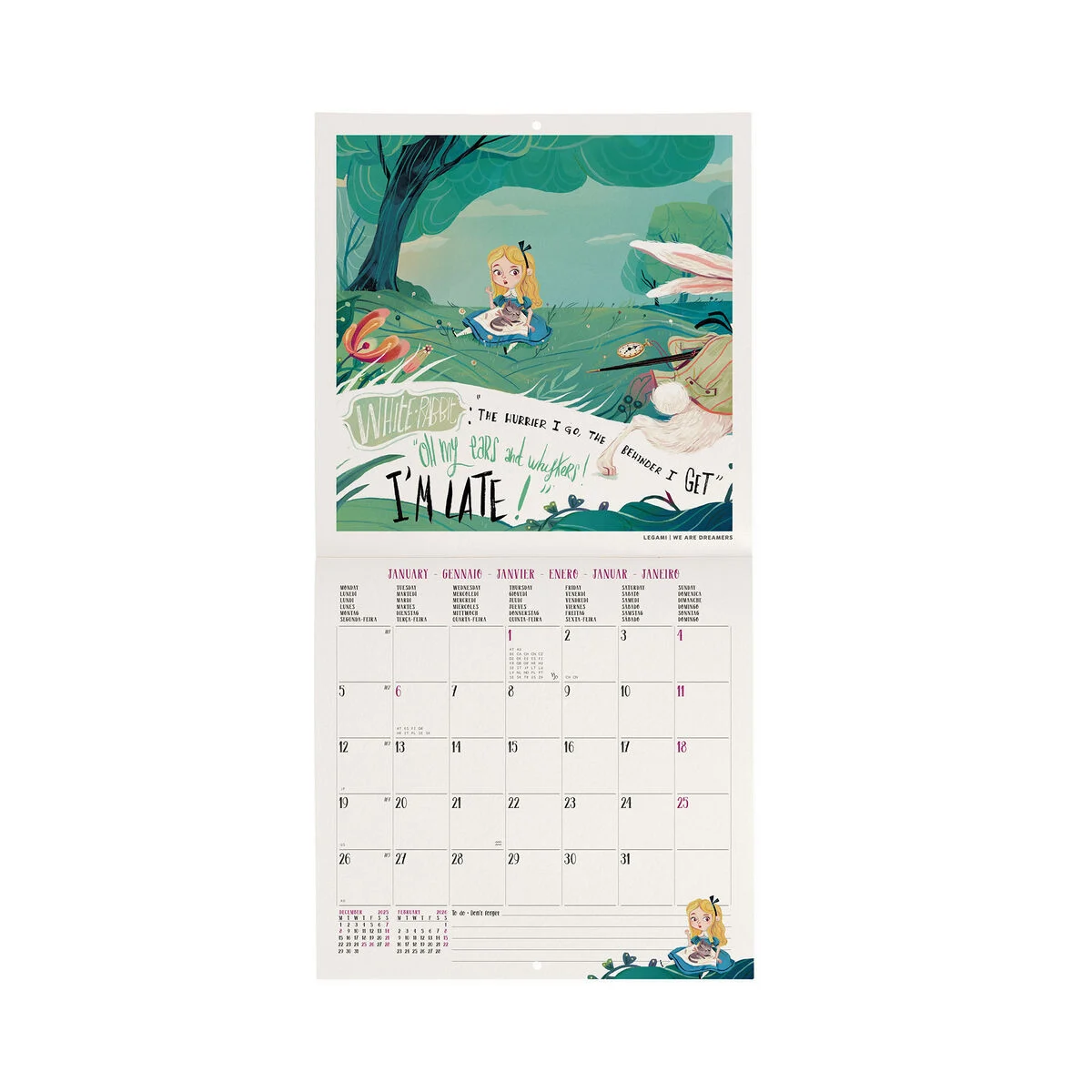 2026 Wall Calendar - 18 x 18 cm