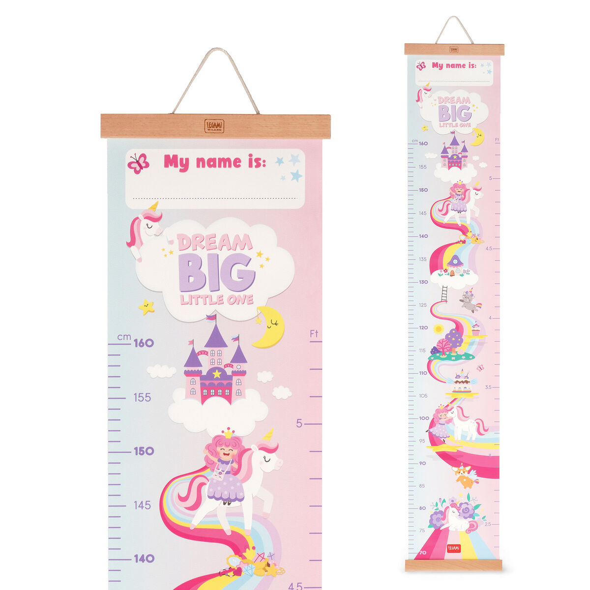 Wall-Hanging Height Chart - Unicorn - Dream Big Little One