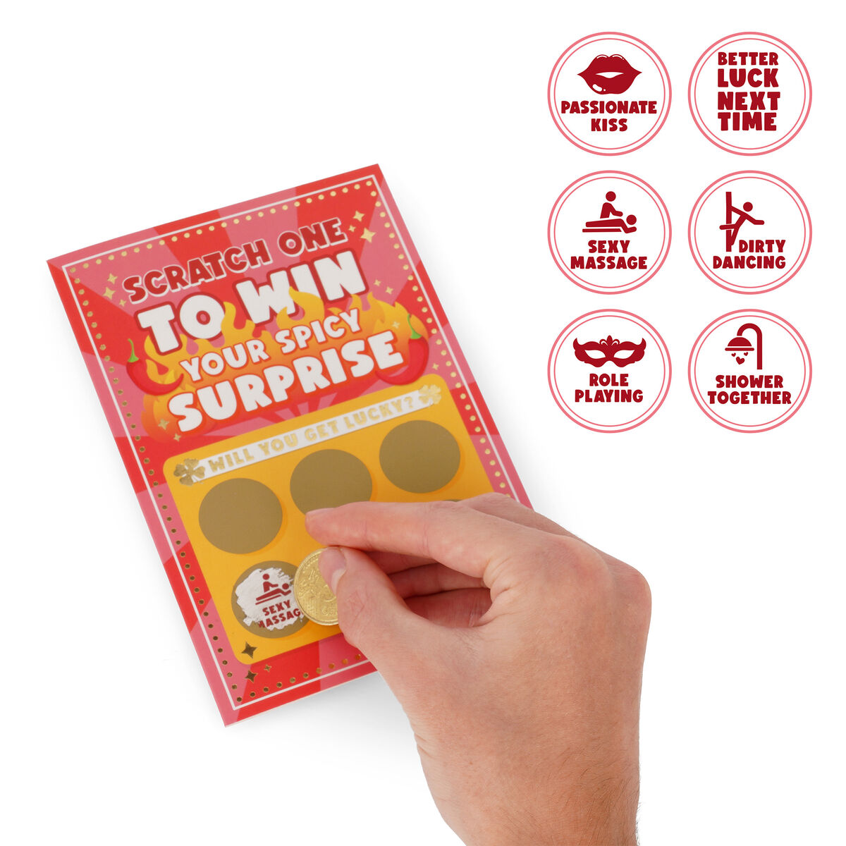 Scratch-Reveal Spicy Greeting Card - Scratch-Off Card