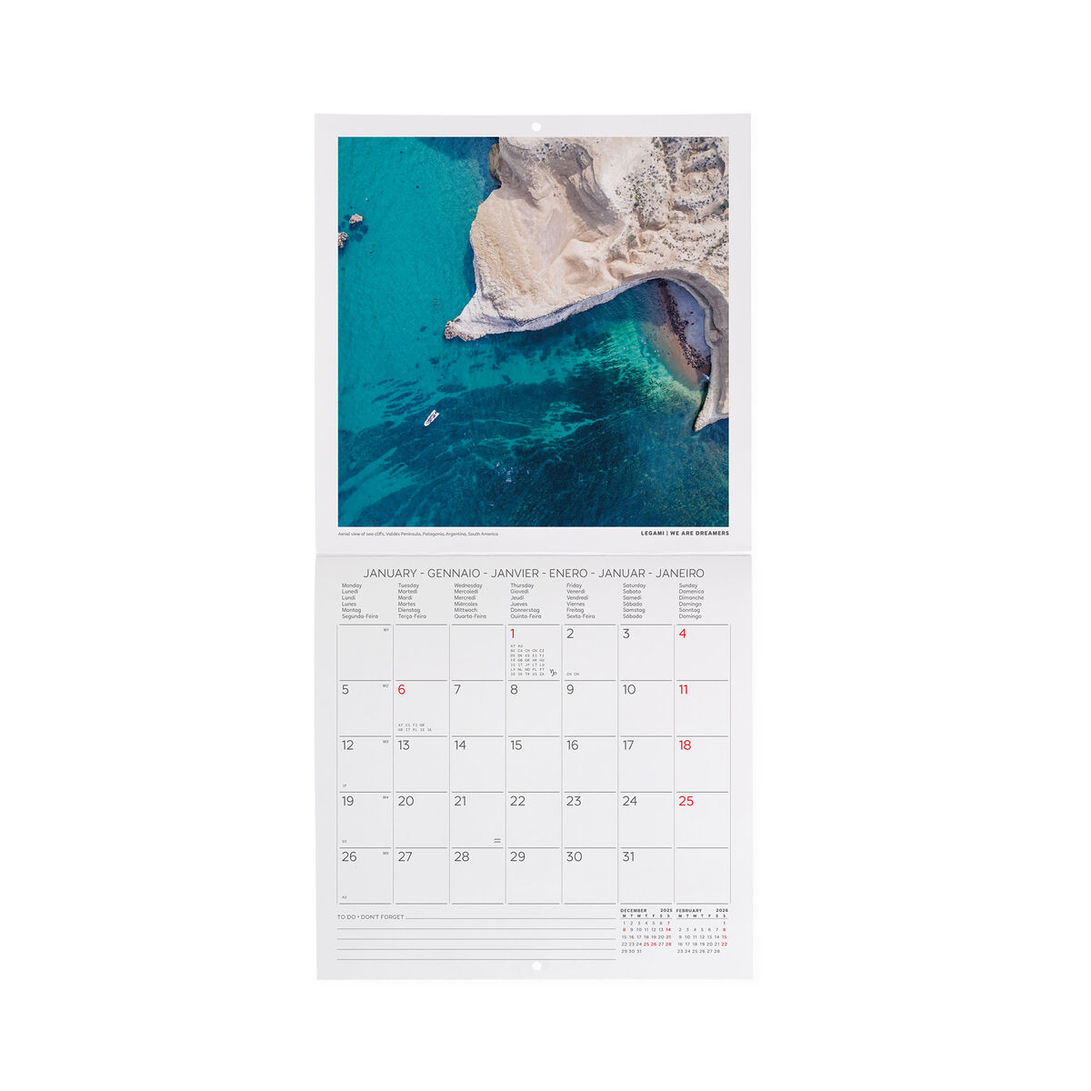 2026 Wall Calendar - 18 x 18 cm