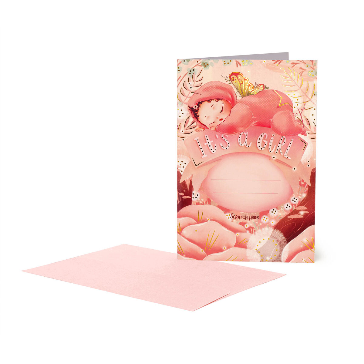New Baby Scratch-Reveal Greeting Card - It